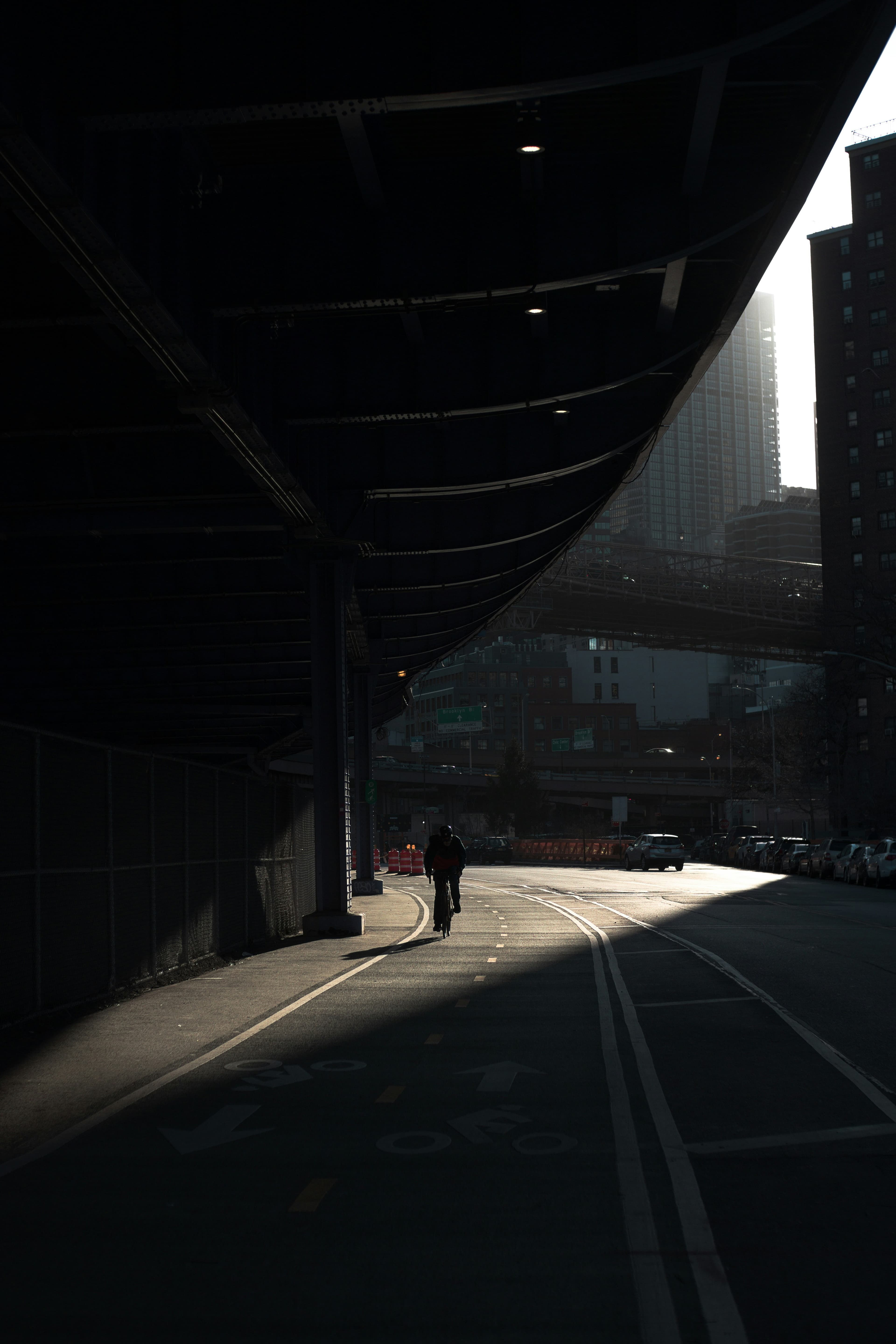 Cyclist in New York City, US